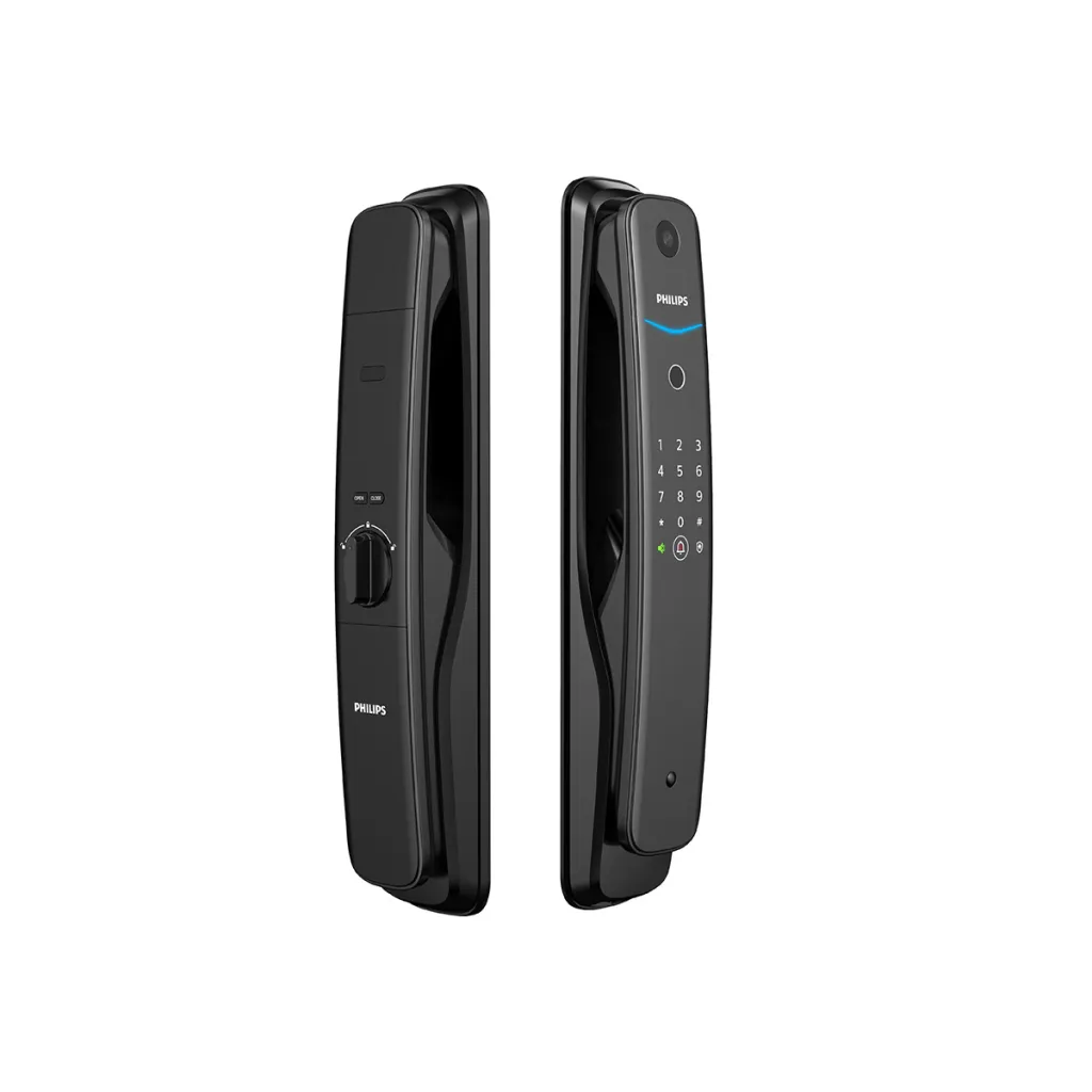 Philips Easykey DDL702-1HWS Smart Lock side view with dimensions