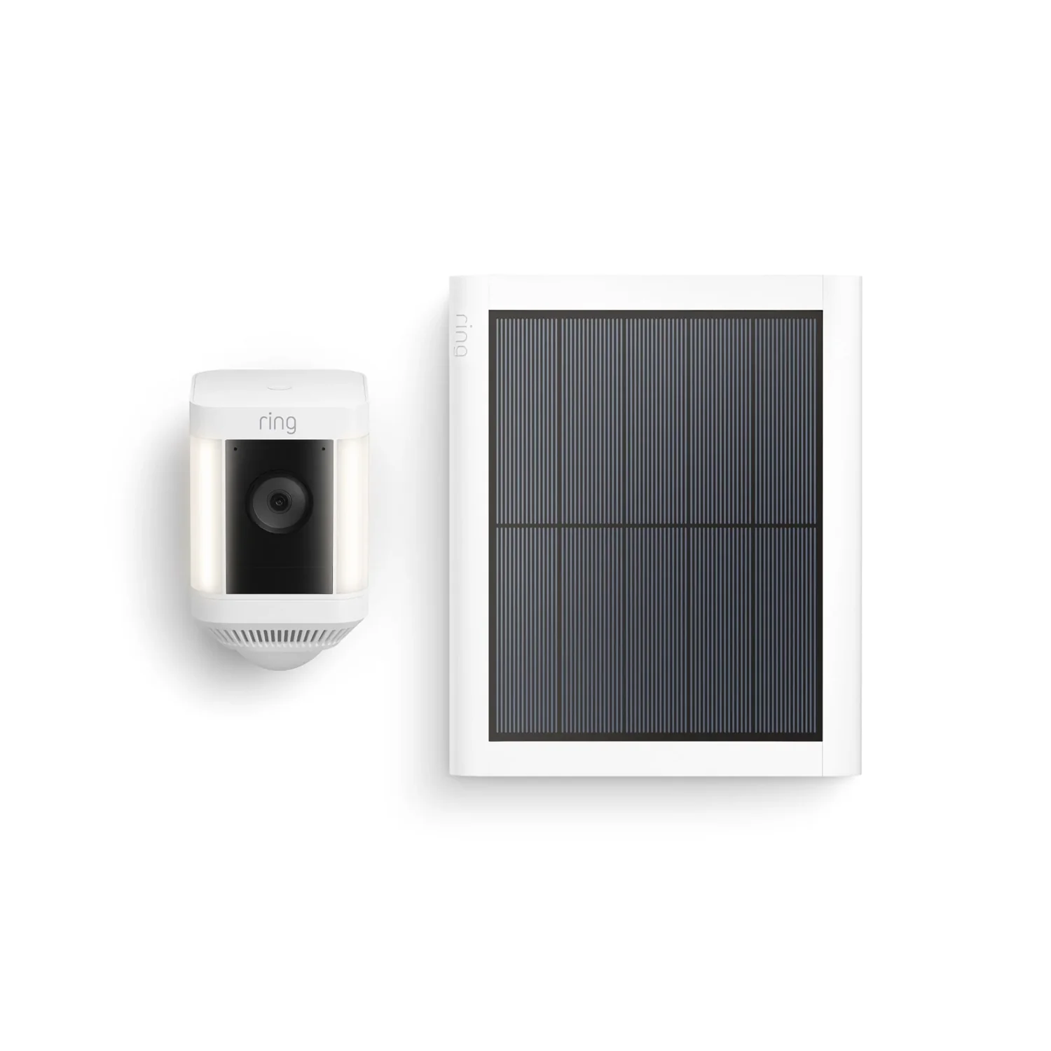Spotlight Cam Plus Solar black smart security camera with solar panel