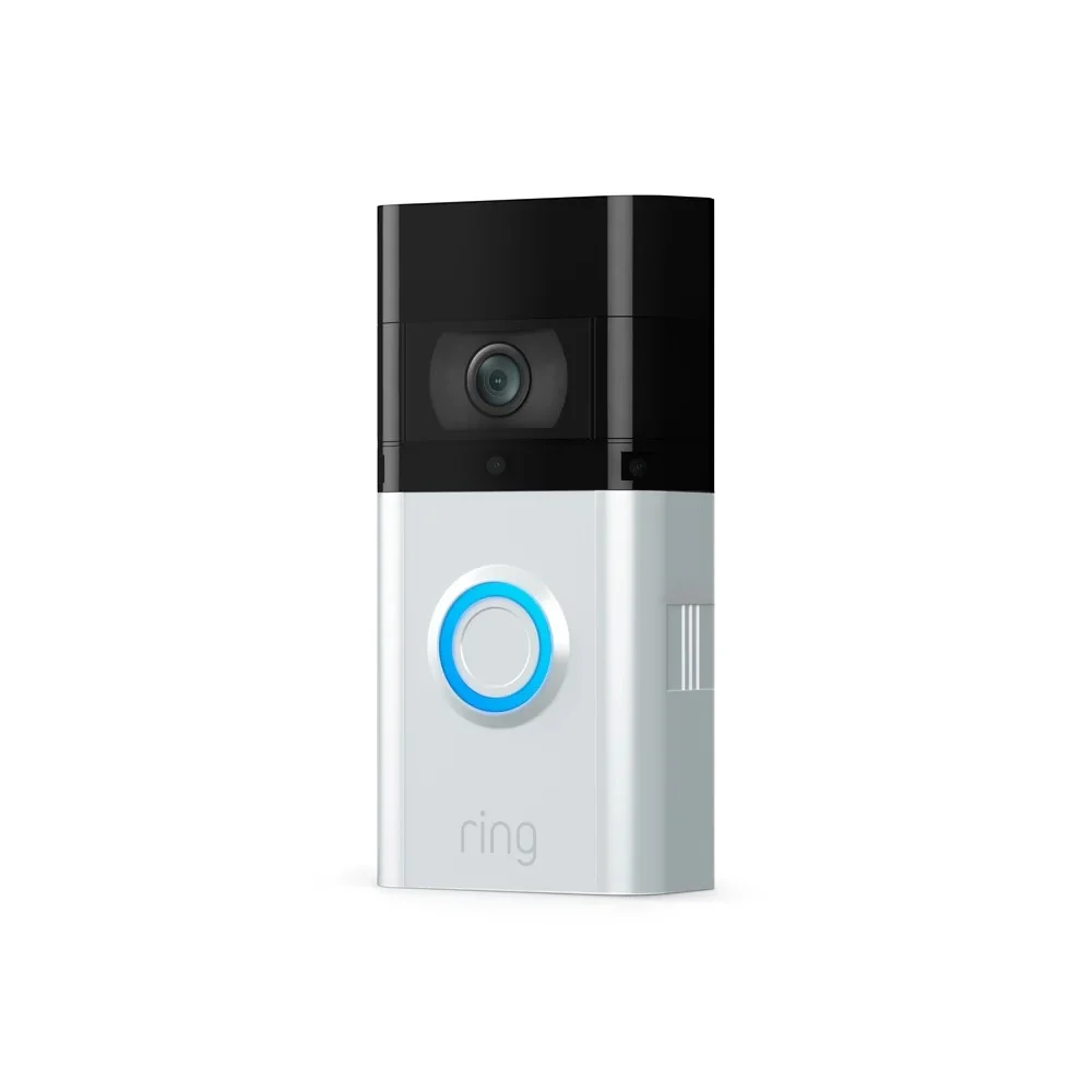 Video Doorbell 2nd Generation in silver finish with blue LED ring